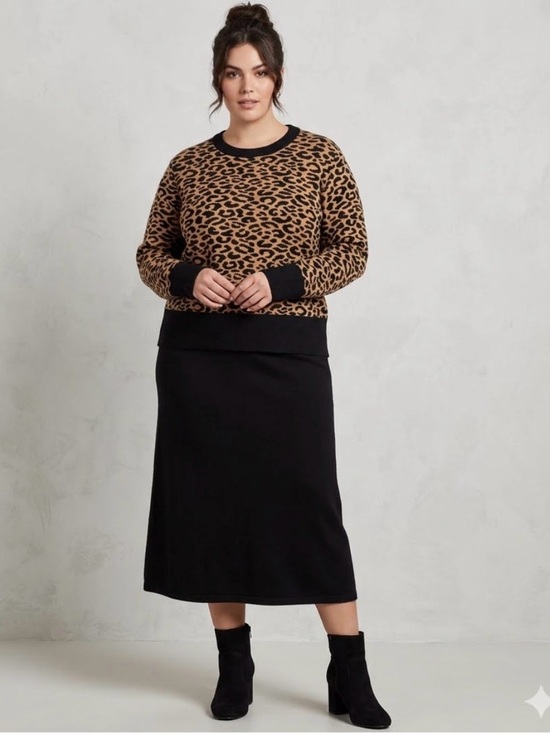 Marled Sweaters - Marled Animal Print Sweater Size 3X Top Womens Fall Winter